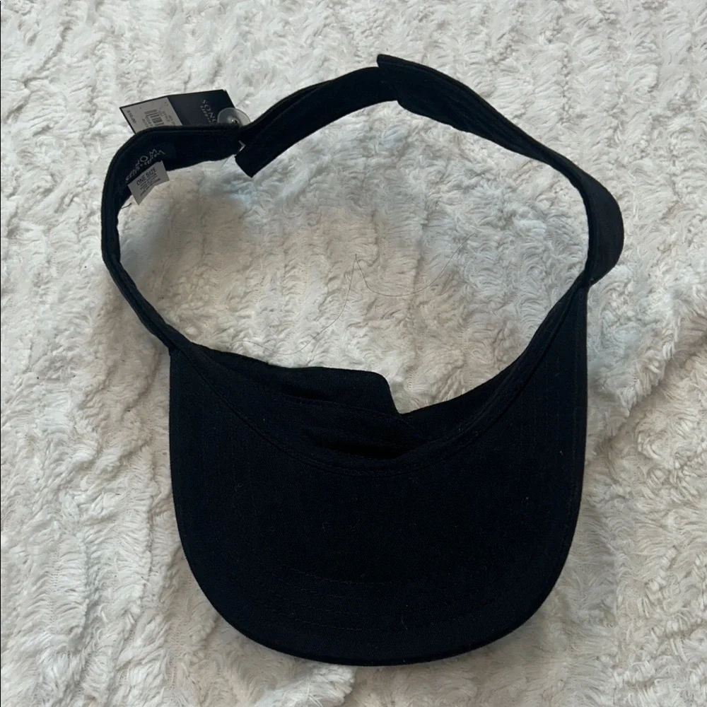Tennis sun visor Classic Black Women's Visor Hat o/s new w tag